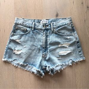 2/$30 Zara Distressed High Waisted Denim Shorts